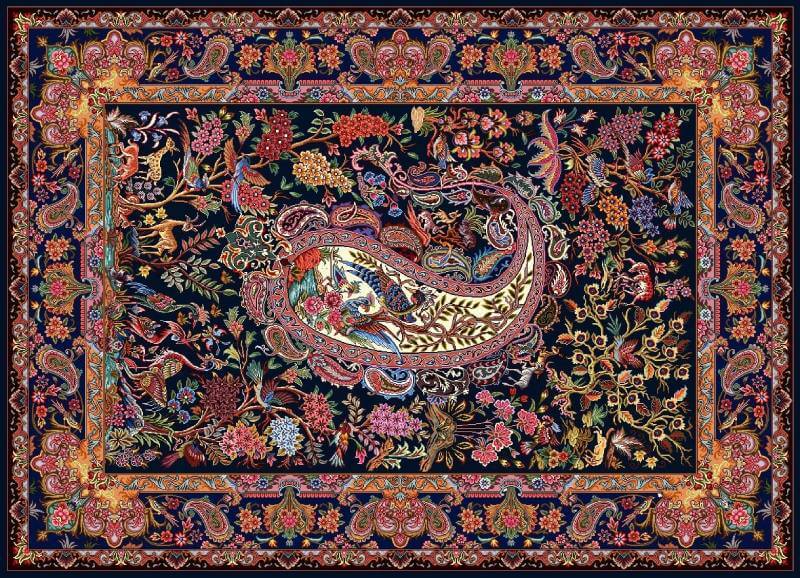 طرح فرش ایرانی ، بته جقه | شرکت فرش اکسیر
