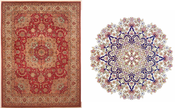 مفهوم نقش ترنج در فرش ایرانی | فرش اکسیر