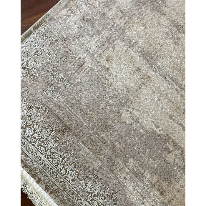حاشیه فرش کرم مدرن از مجموعه شمسه کد ۱۵۱ کرم فرش اکشیر
