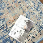 فرش مدرن آبی جدید کد M01b - تصویر 4