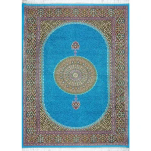 فرش دستباف گونه ابریشم قم کد 205b