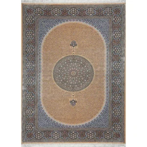 فرش دستباف گونه ابریشم قم کد 205c