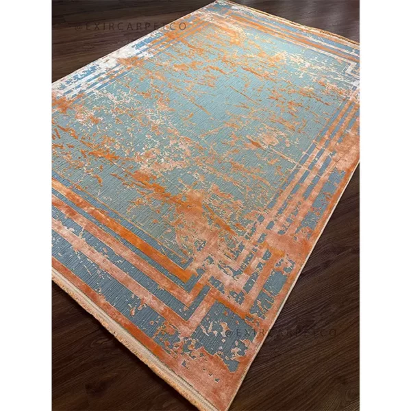 فرش نارنجی مدرن | فرش اکسیر