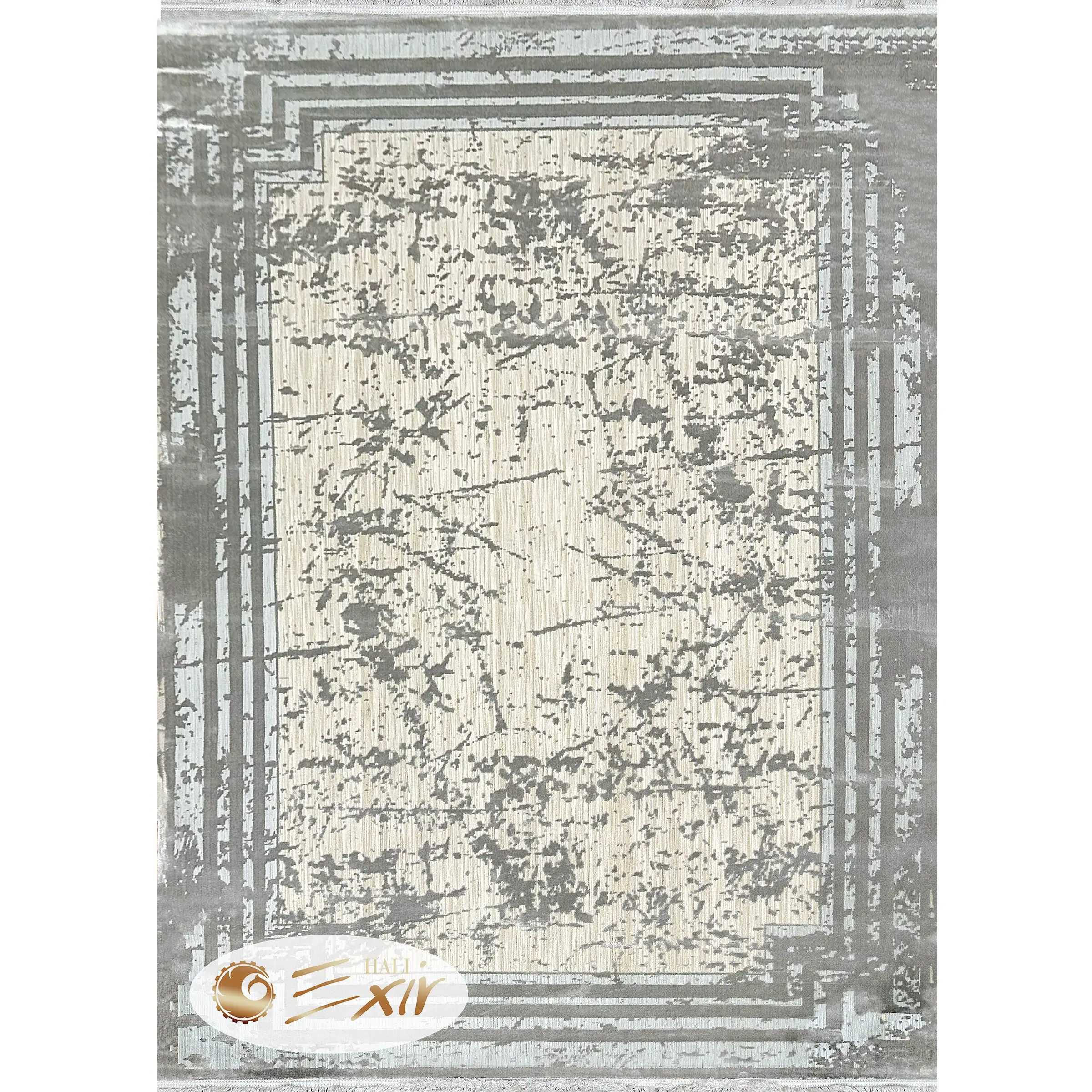 Minimal Silver rug M16-F فرش کرم طوسی جدید| فرش اکسیر