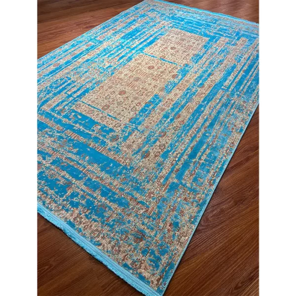 فرش آبی فیروزه ای وینتیج | فرش اکسیر