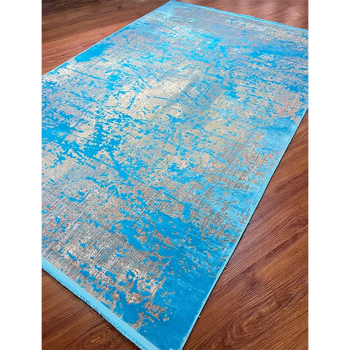فرش آبی فیروزه ای پتینه | فرش اکسیر