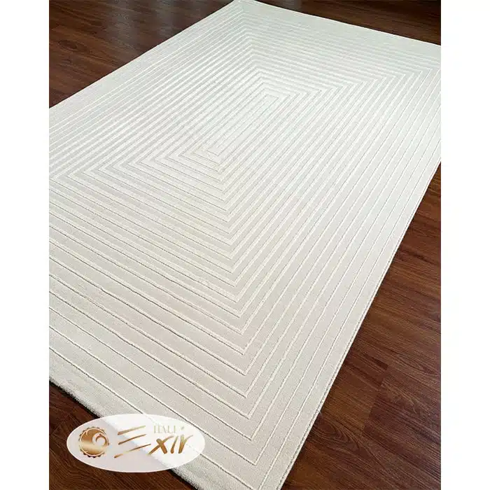 فرش سفید هندسی | فرش اکسیر