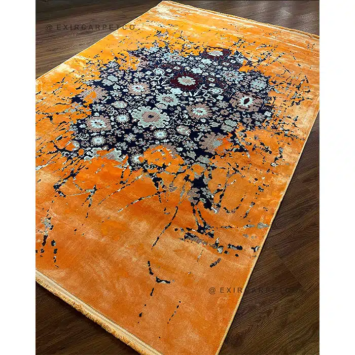 فرش نارنجی پتینه | فرش اکسیر