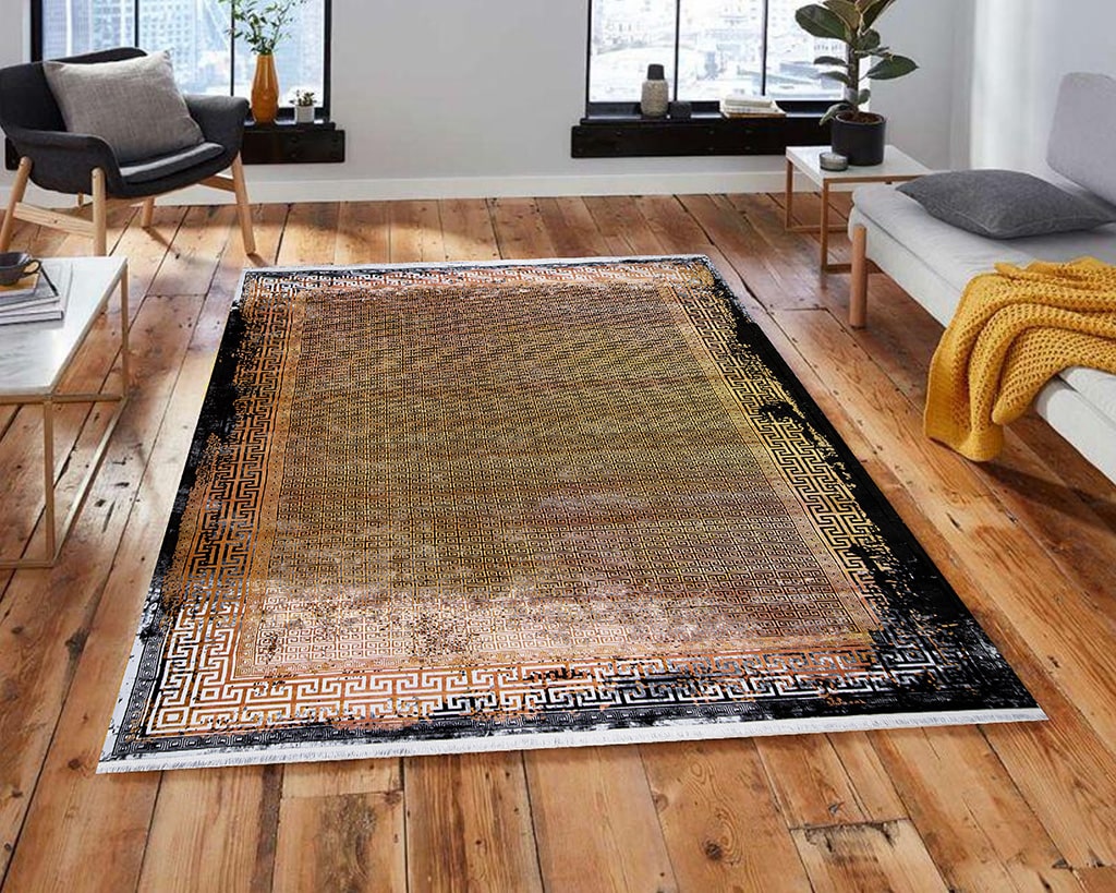 مزایای استفاده از فرش مشکی طلایی در دکوراسیون