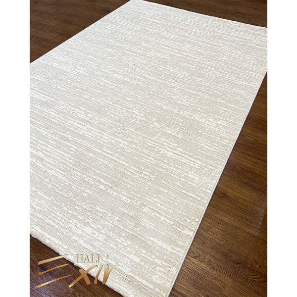 فرش سفید و طوسی ساده