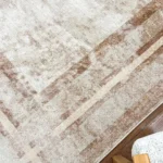 فرش ساده کرم قهوه ای مدرن کد A06 - تصویر 2