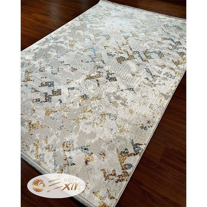 lightgray-and-gold-and-blue-modern-rug-p5704-min فرش طوسی روشن مدرن | فرش اکسیر