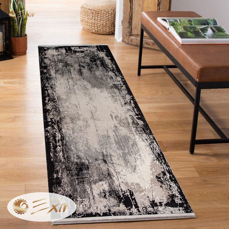 فرش کناره کد V10b زمینه طوسی