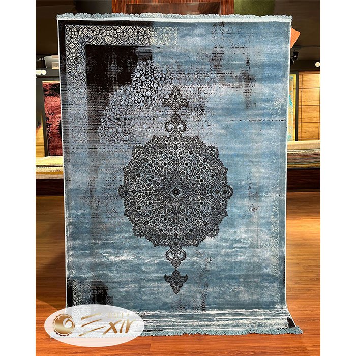 blue-modern-rug-d17-min فرش آبی رنگ مدرن| فرش اکسیر