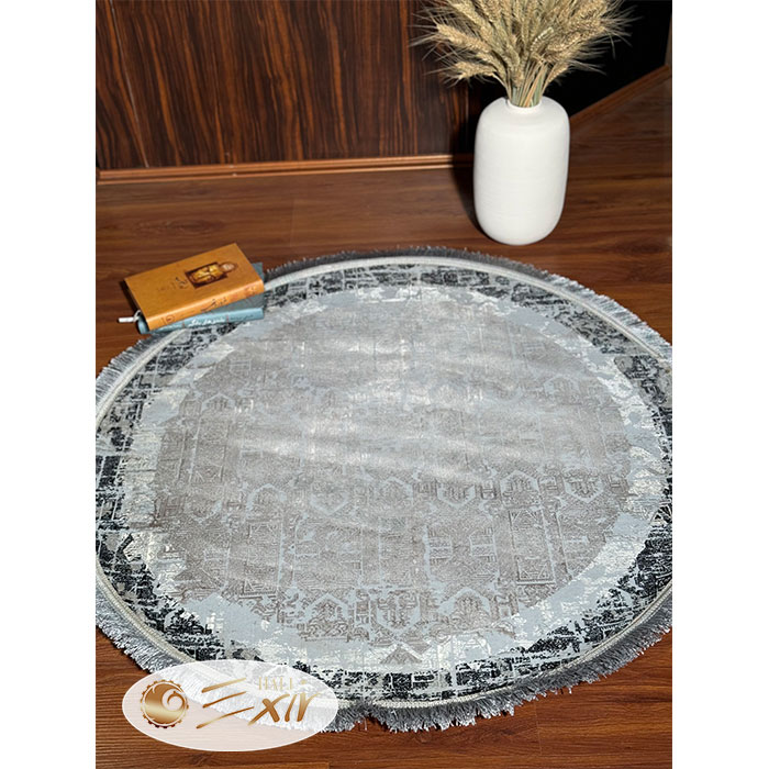 فرش گرد، رنگ نقره‌ای، کد V02s