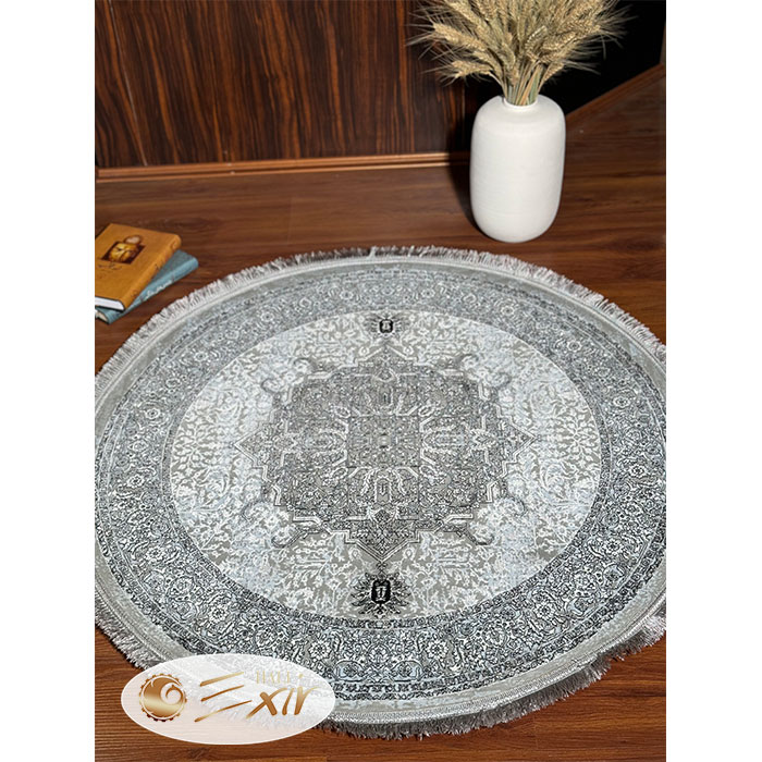 فرش گرد طوسی با کد V05g