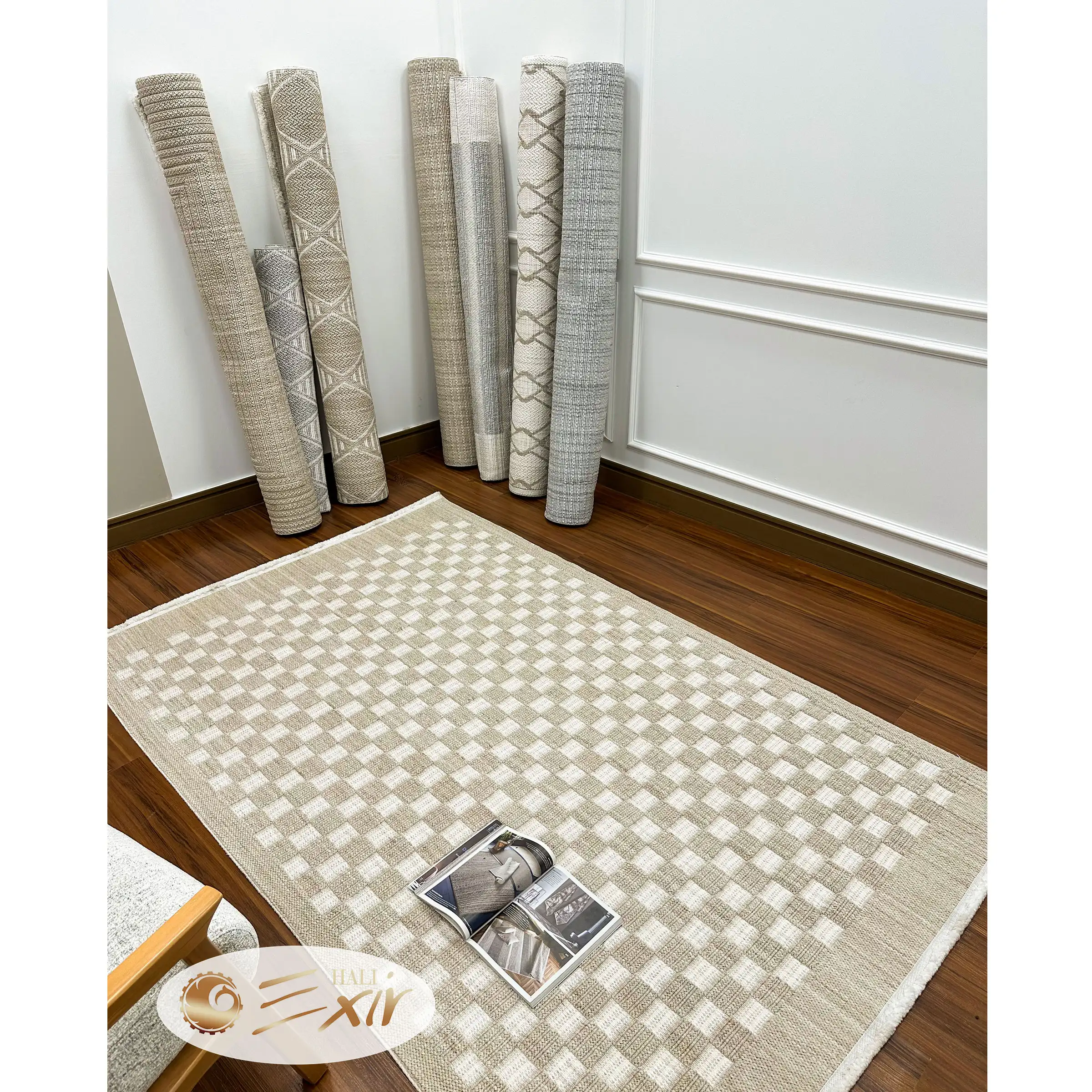 mocha-modern-rug-lp03 فرش مراکشی کرم بژ مدرن| فرش اکسیر