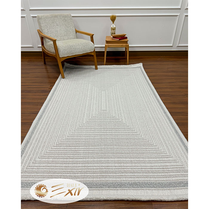 فرش مدرن سفید کد LP11c