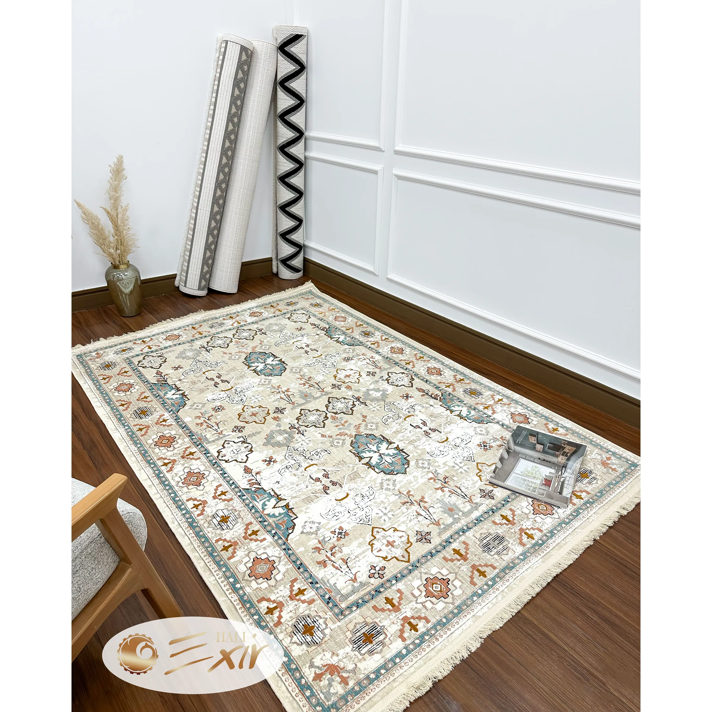 Cream Soltanabad rug-M43 Cream-P-1 فرش سلطان اباد کرم جدید| فرش اکسیر
