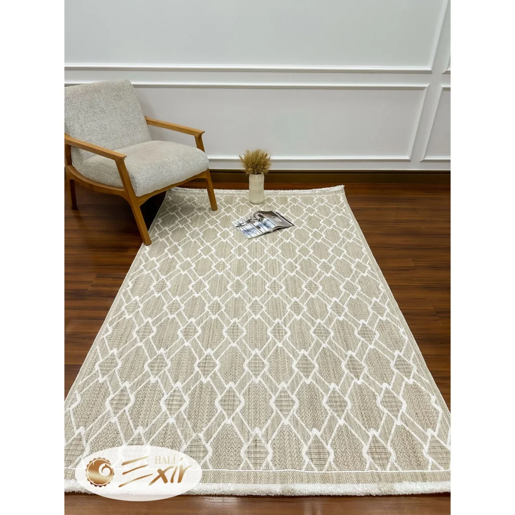 فرش مراکشی رنگ نسکافه ای با کد Lp18m