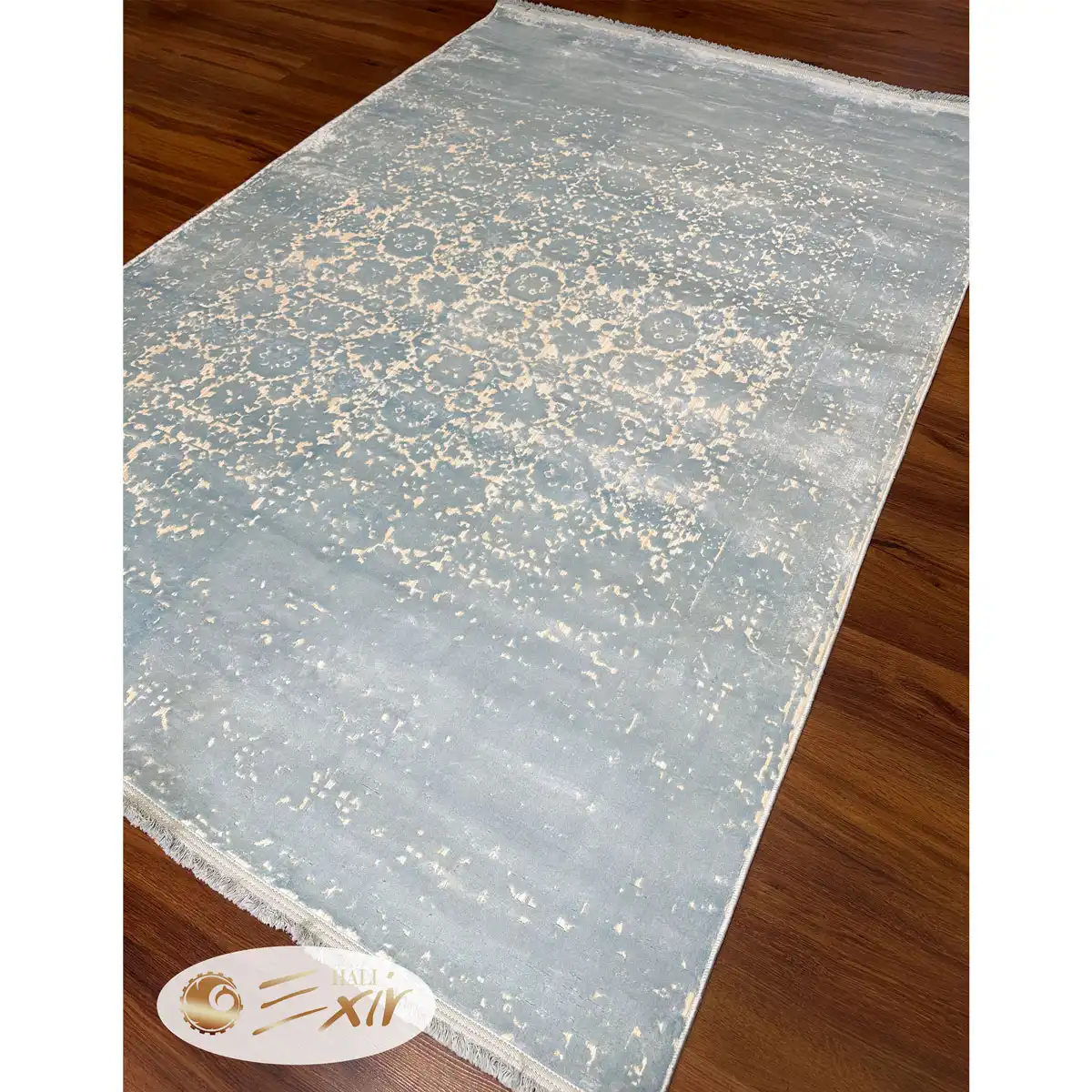 فرش آبی کرم مدرن کد M54cb