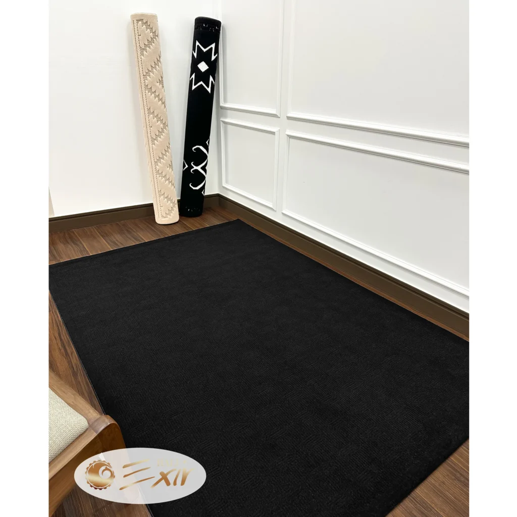 فرش مشکی ساده مدرن، کد 5338wb