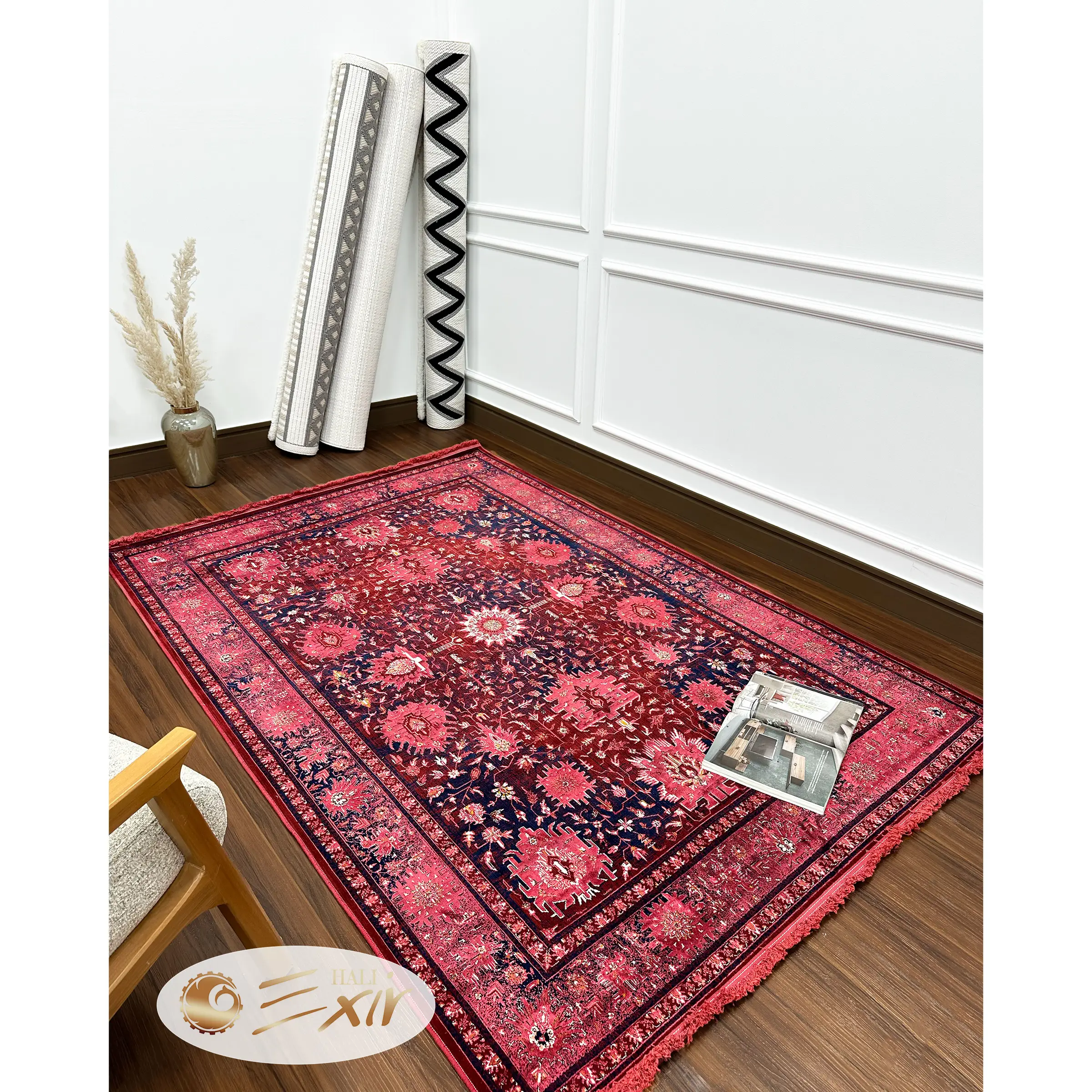 فرش سلطان آباد لاکی سرمه ای کد M35r