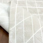فرش مدرن کرم شطرنجی کد A24b - تصویر 4