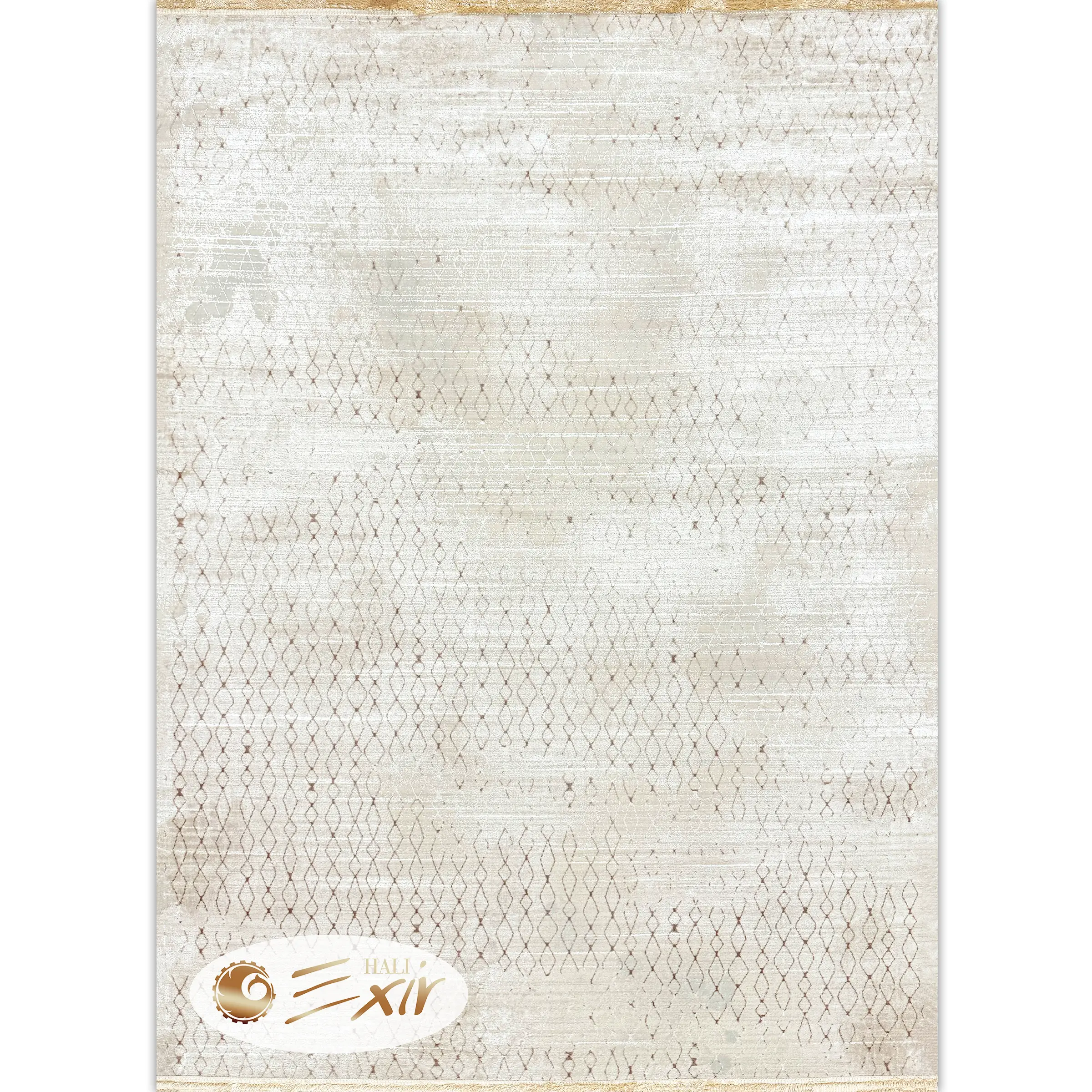 Morrocan Cream Rug- A07 Cream-F-e فرش کرم نسکافه ای جدید| فرش اکسیر